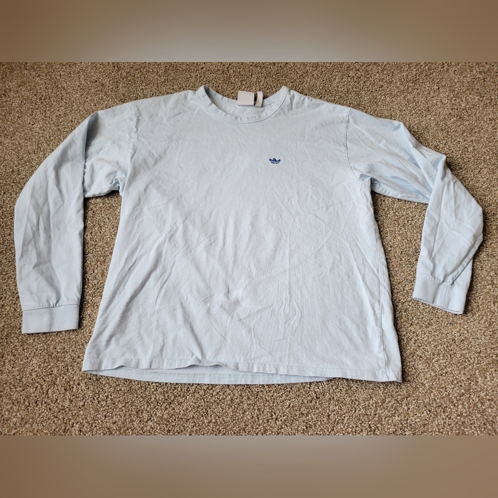 Adidas Long Sleeve Shmoo Tee Men's Shirt Ice Blue